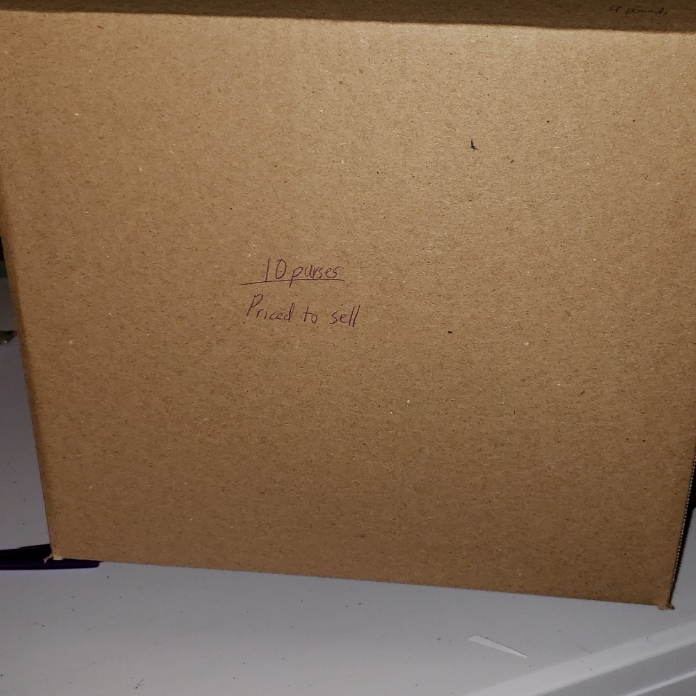 10 purses mystery box over 8 pounds prices to sell